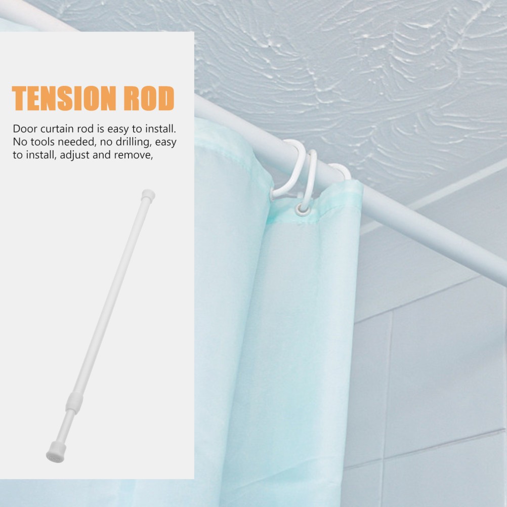 4Pcs Adjustable Closet Rods White Plastic Security Bars with Anti Slip Ends