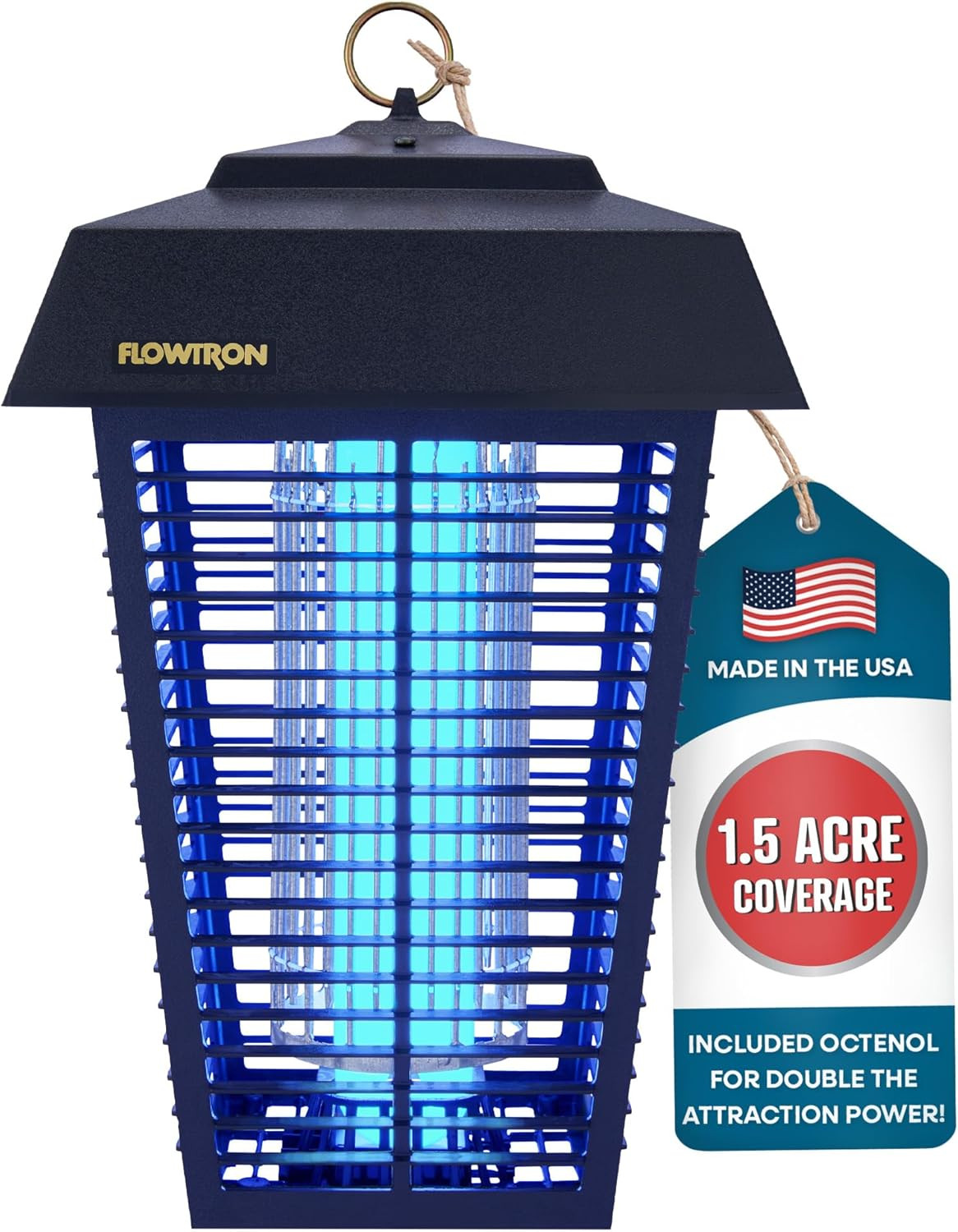 Bug Zapper 1-1/2 Acre of Outdoor Coverage with Powerful 80W Bulb & 5600V Instan