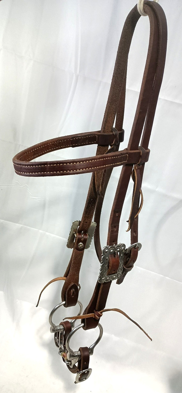 Weaver Leather Headstall with Bit and Chinstrap, Excellent Used Condition!