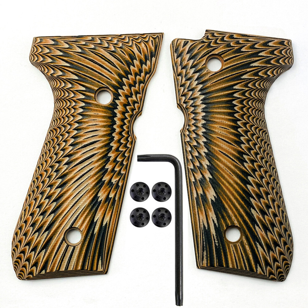 G10 Grips For Beretta 92 fs m9 92a1 96a1 92 inox Sunburst Texture Desert NEW
