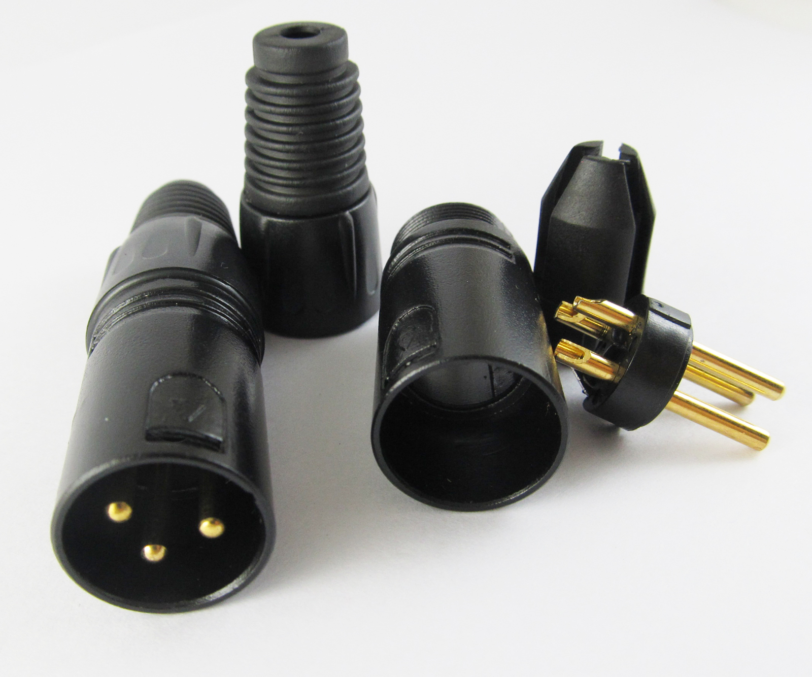 100x SL5229 XLR Gold 3pin Male Plug Microphone Mic Speaker Cable Audio Connector
