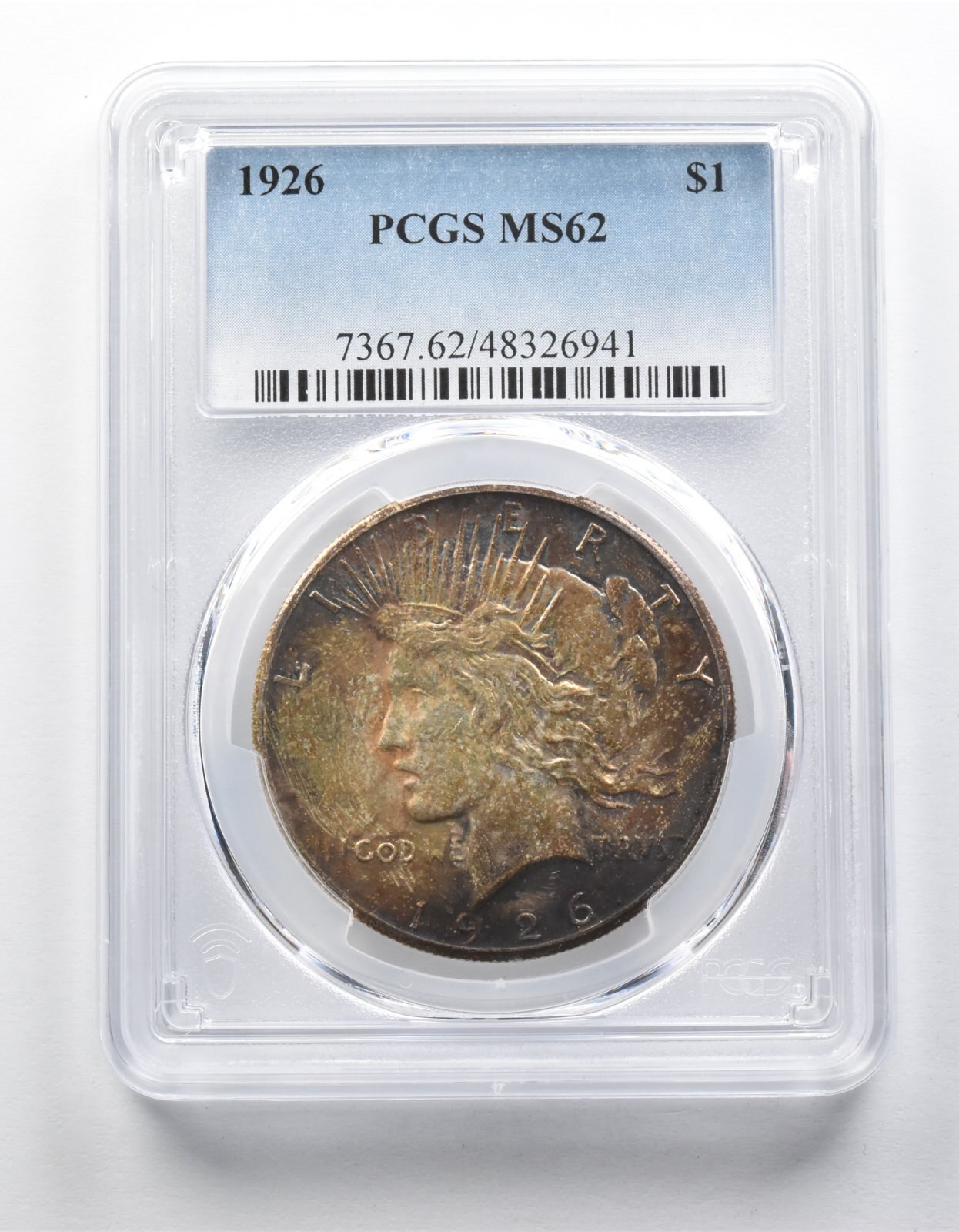 MS62 1926 Peace Silver Dollar PCGS Beautifully Toned *2107