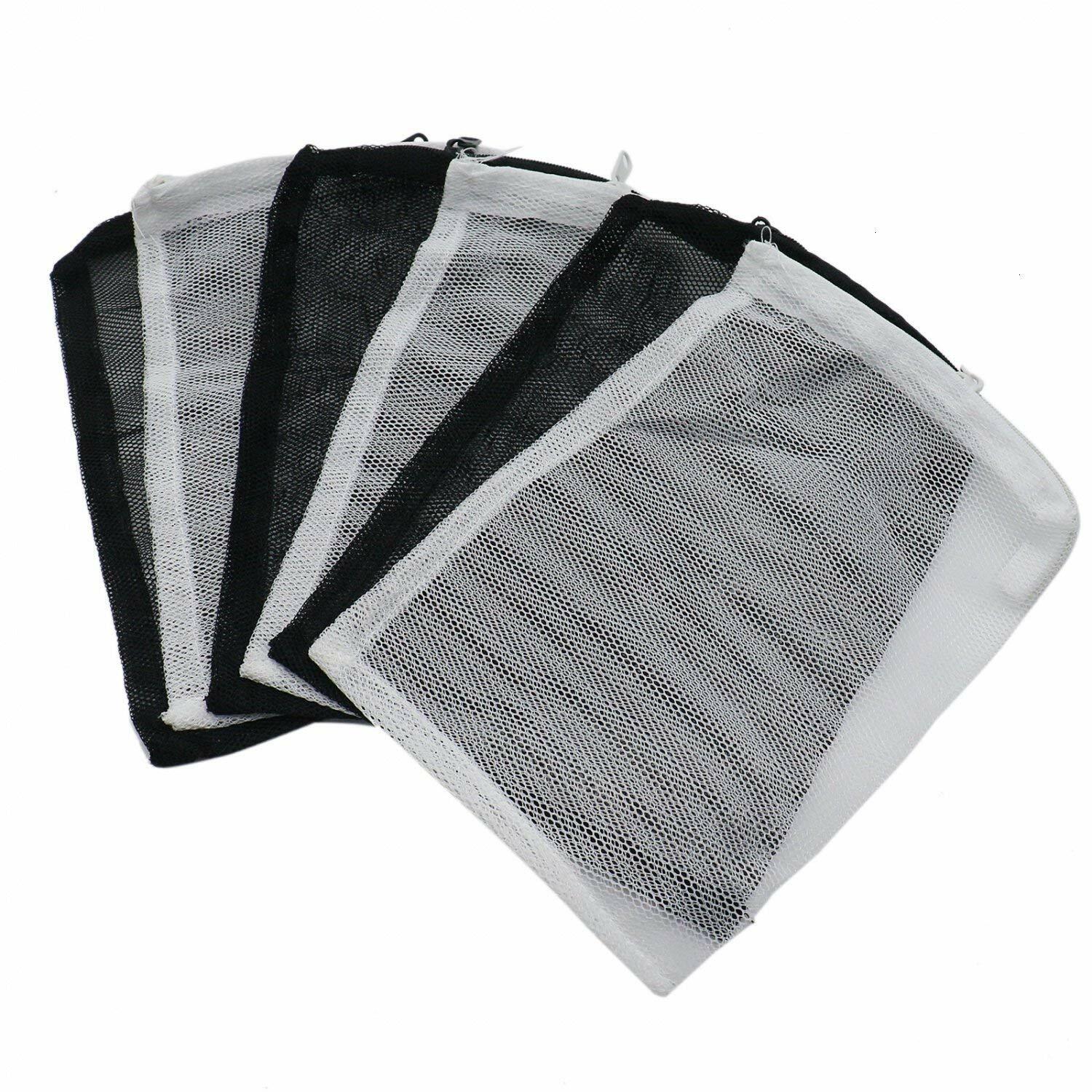 5 pcs Aquarium Fish Tank Pond Filter Media Mesh Bags Zipper Reusable 8 - 18 inch