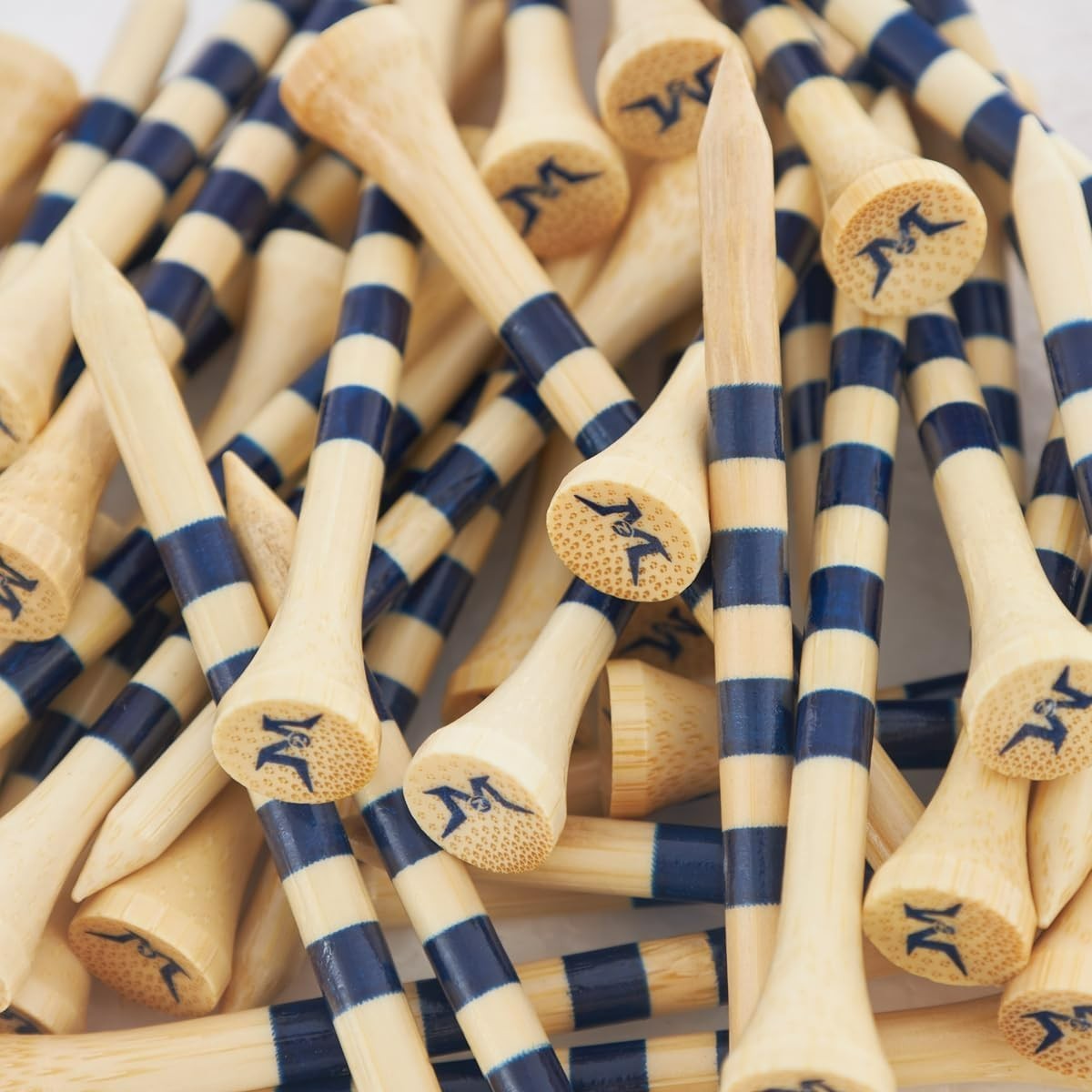 High-Performance Golf Tees in Bamboo 50-Pack | Customizable Height Options