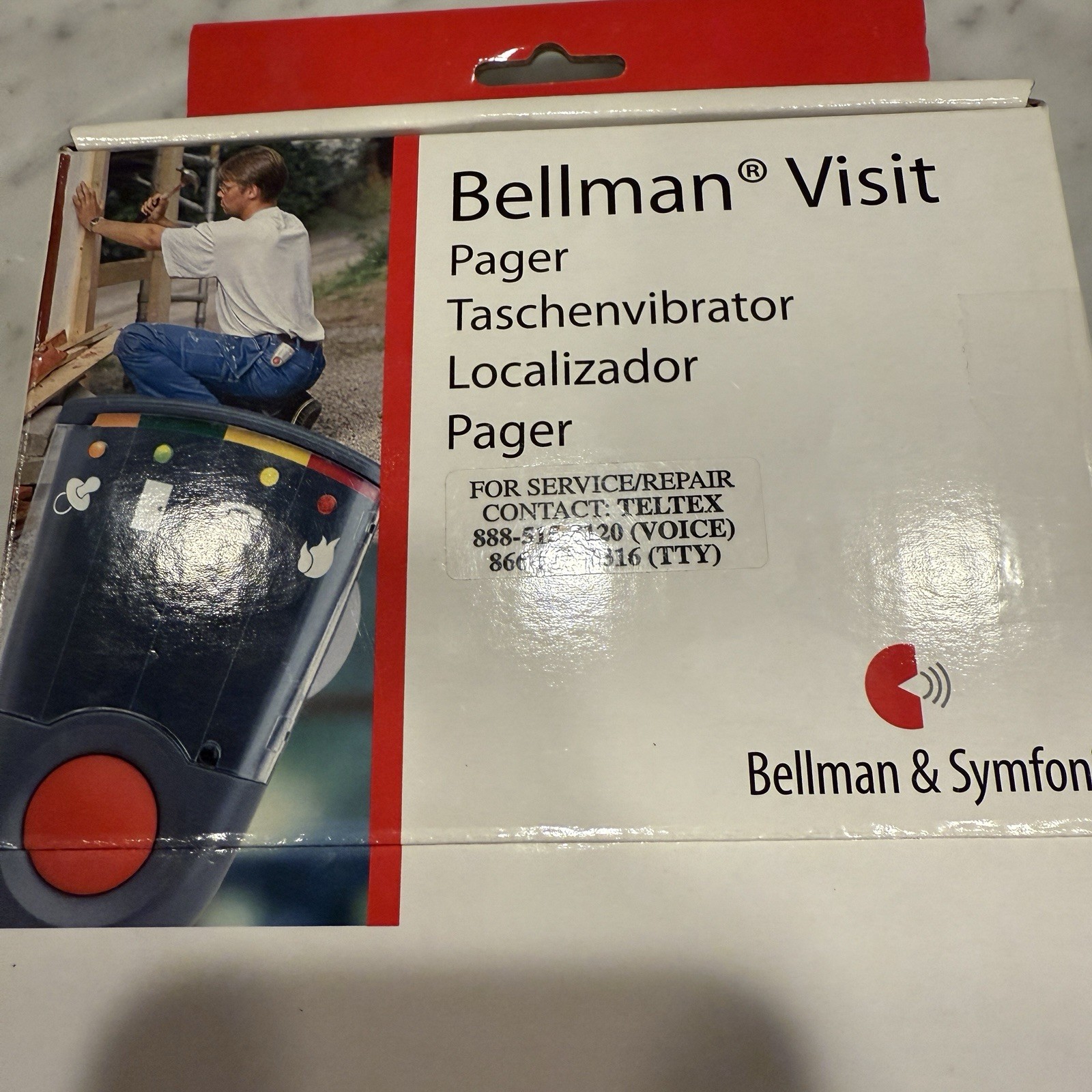 Bellman & Symfon Visit Vibrating Pager Receiver AND CHARGER BE1230 And BE1260