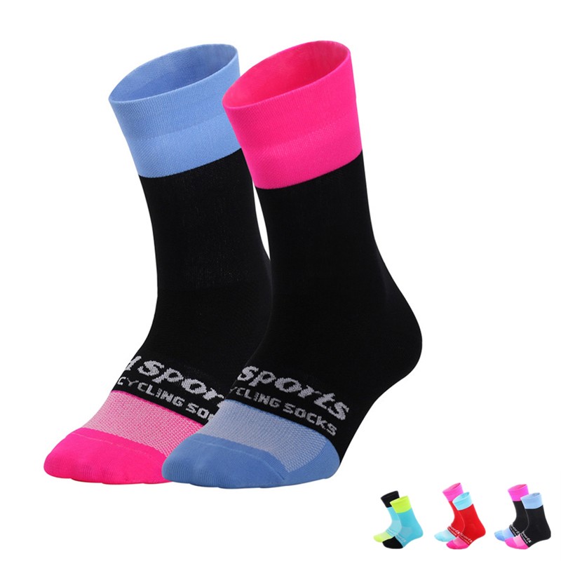 Pro Cycling Socks Mens Womens Riding Bicycle Sport Ankle Socks XC MTB BMX Black