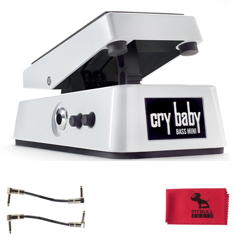 Dunlop CBM105Q Cry Baby Mini Bass Wah Pedal w/ Patch Cables & Cloth