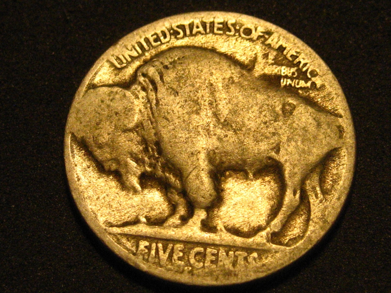 1925-S Buffalo Nickel ERROR LAMINATION UNDER INDIANS CHIN