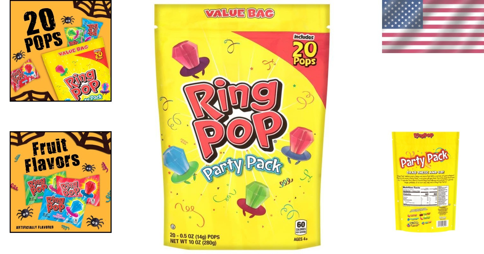Colorful 20 Count Lollipop Party Pack