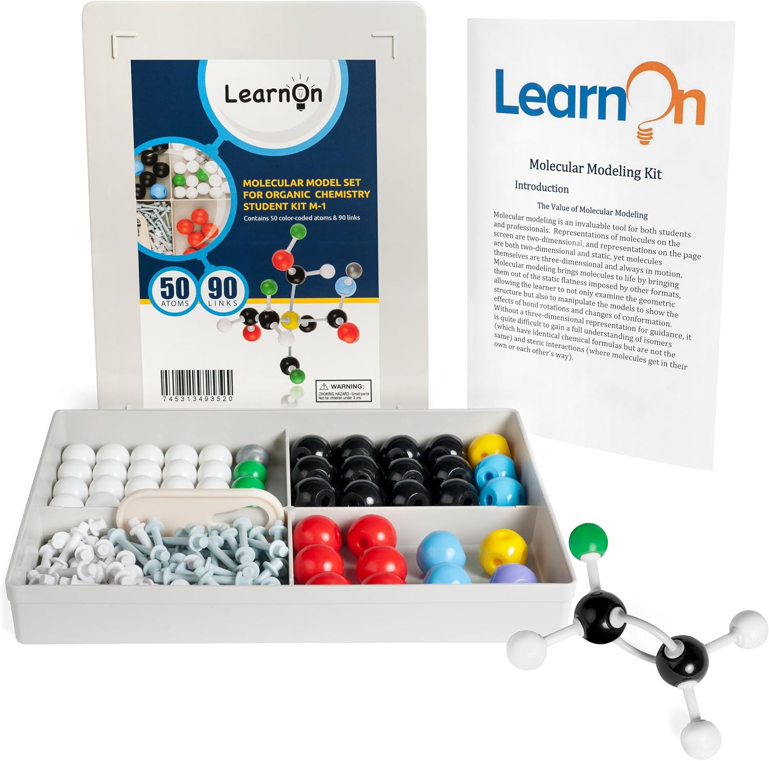 Organic Chemistry Molecular Model Kit Set for Ochem Students with User Guide