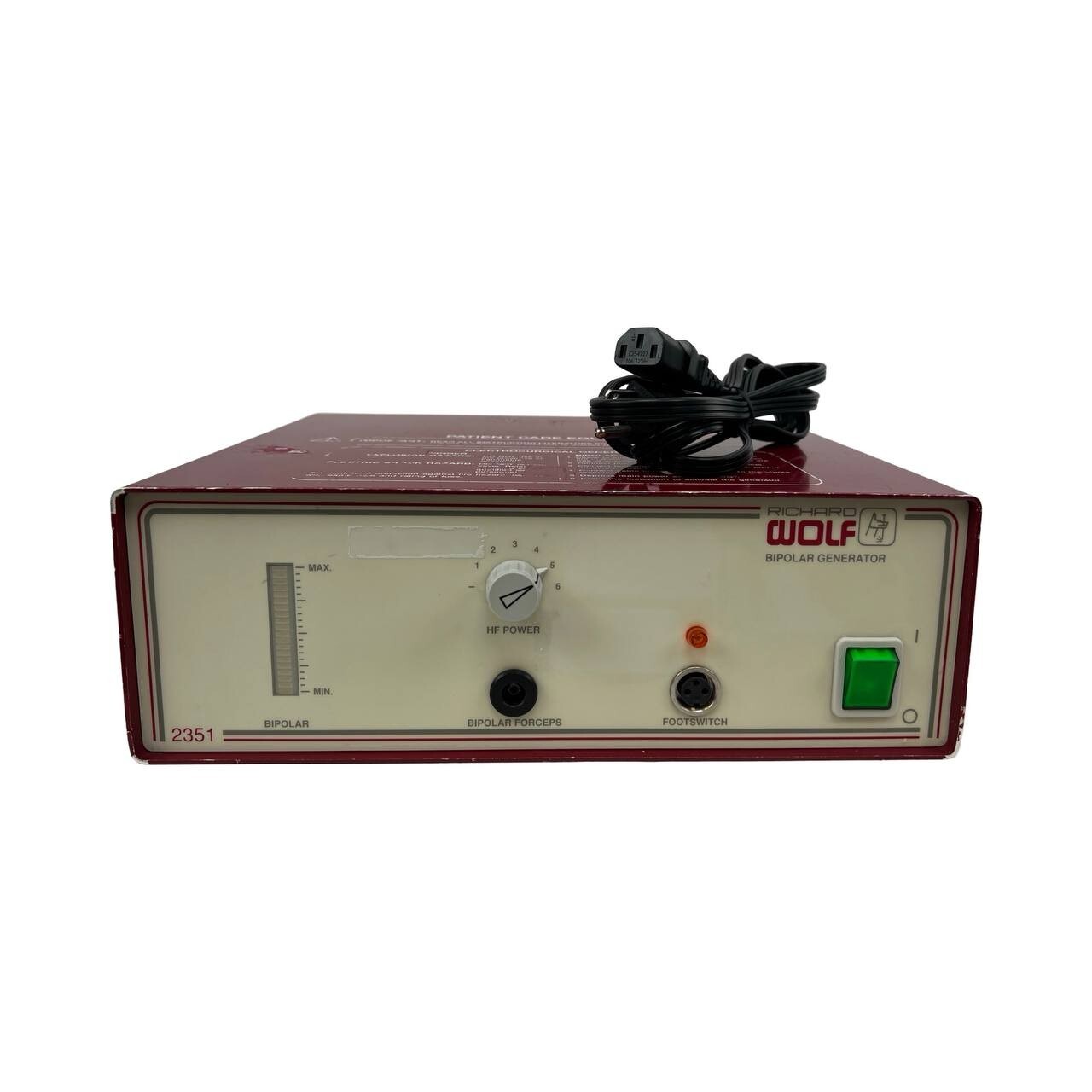 Richard Wolf 2351.001 Bipolar Coagulator ESU Generator includes power cable