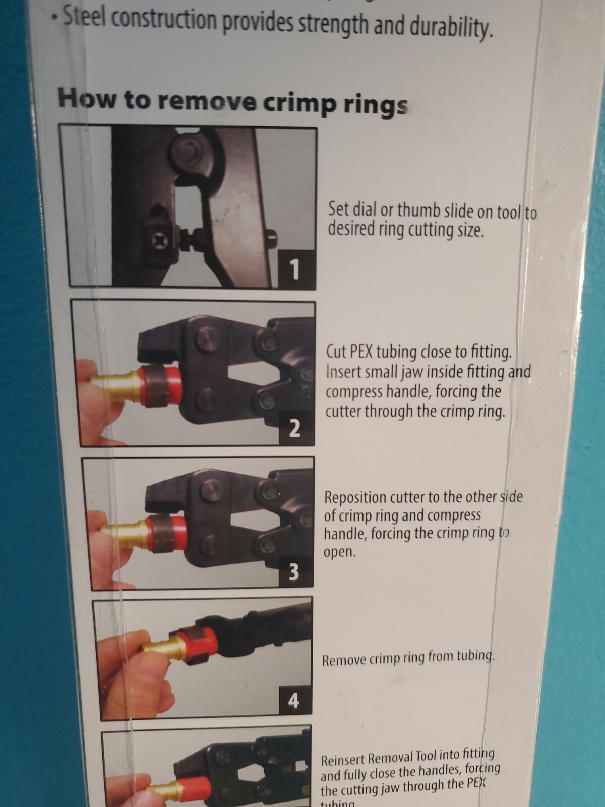 Apollo PEX Ring Removal Tool Model 69PTKD0009