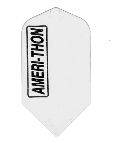Amerithon - The Best Dart Flights -5 Black w/ White Background Slim Sets