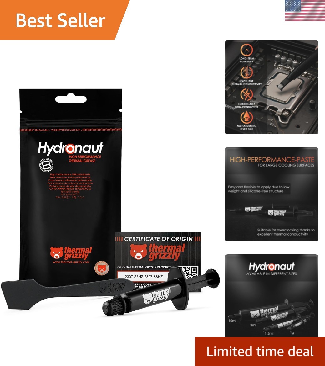 Conductonaut - 1 Gram - High Performance Liquid Metal Compound Thermal Paste for
