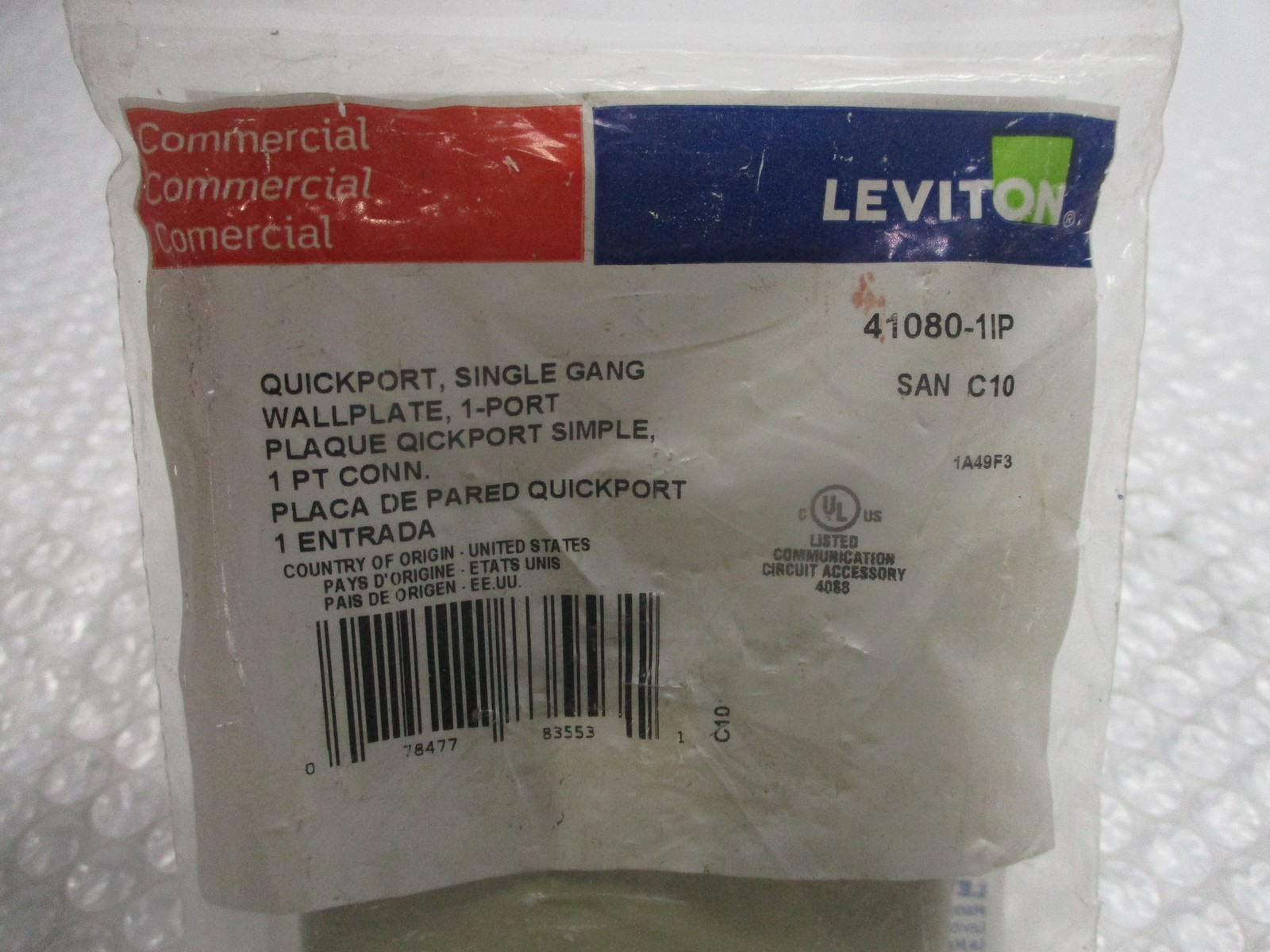 LEVITON 41080-1IP WALLPLATE NSMP