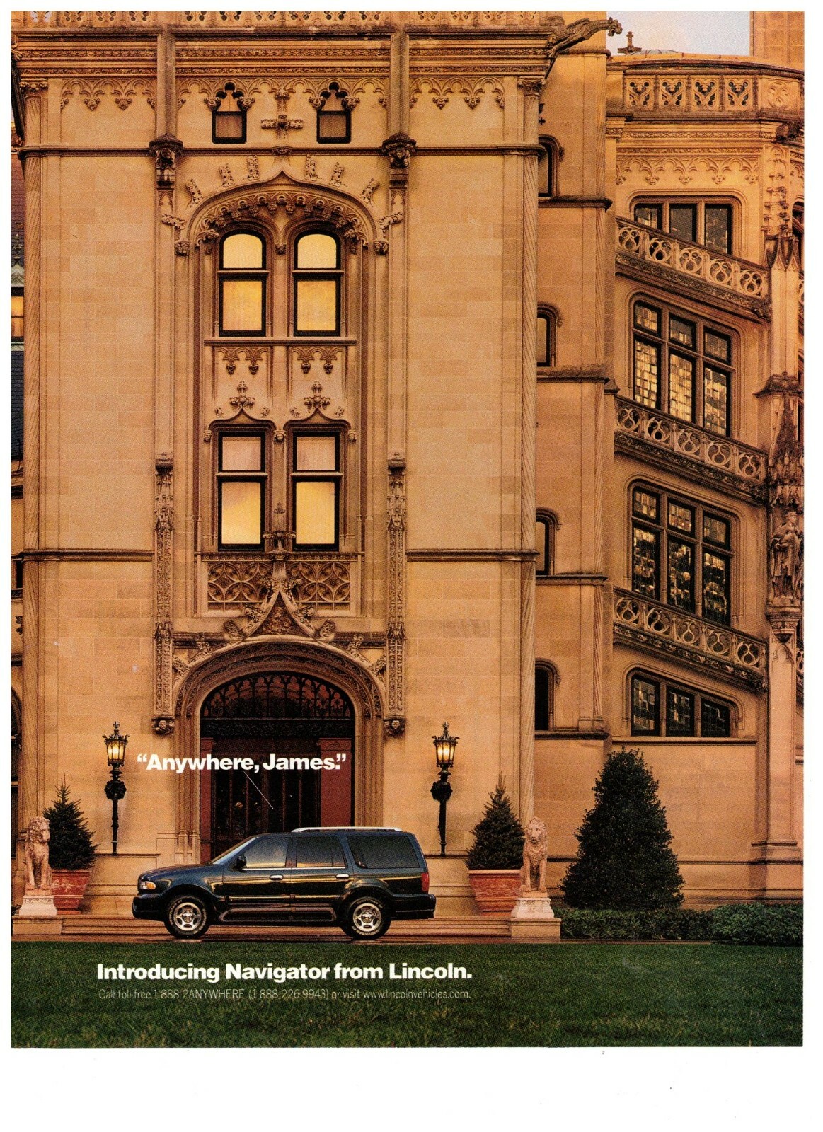 1997 Lincoln Navigator English Estate Double Page Vintage Print Advertisement