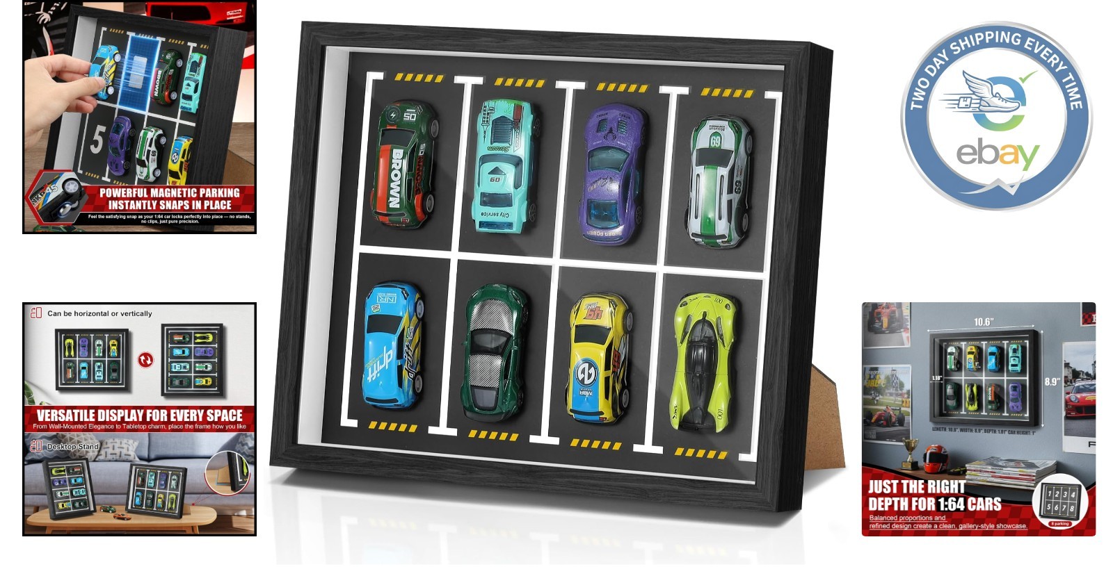 Dynamic 1:64 Scale Diecast Frame - Secure Parking Mat & Elegant Display Solution