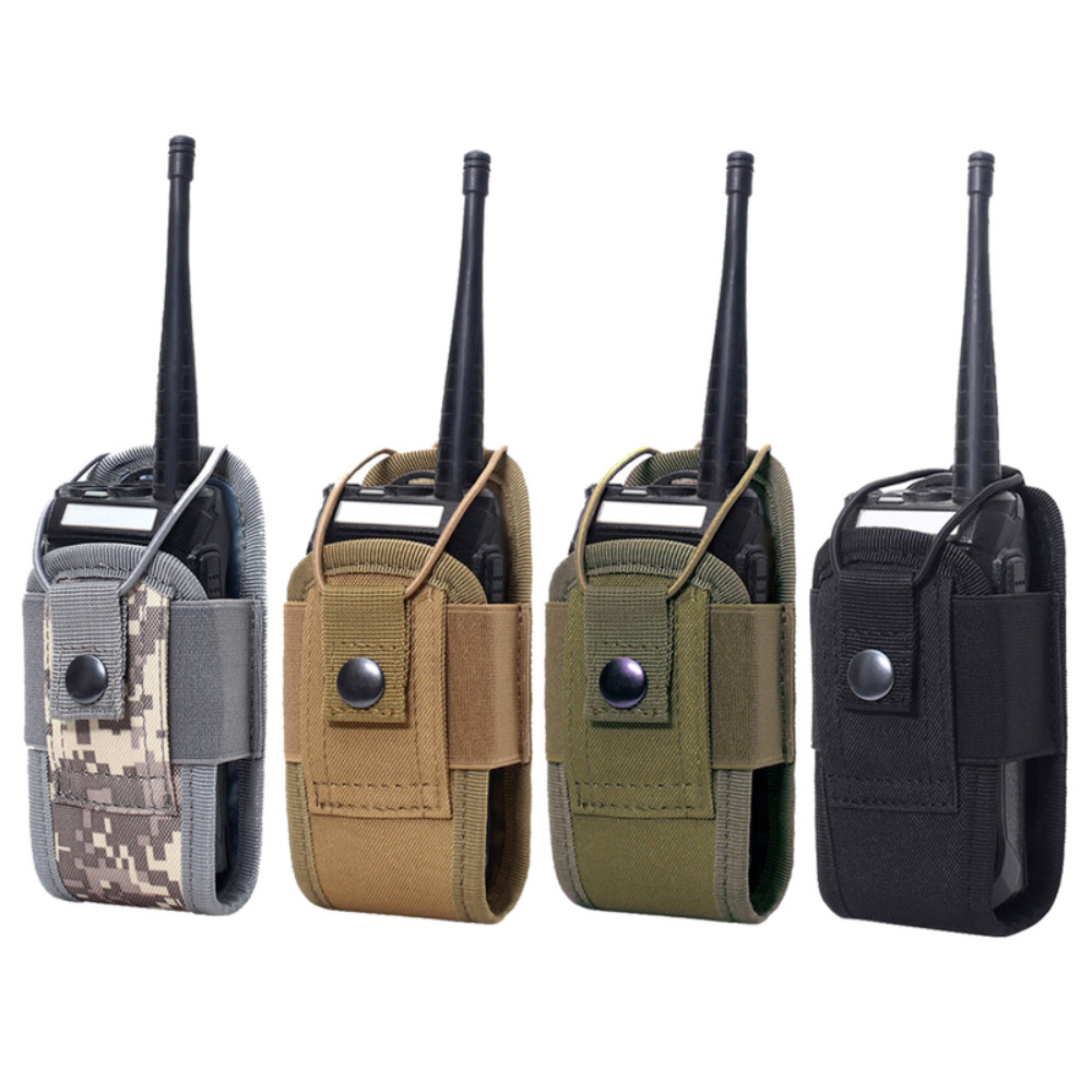 Outdoor Tactical Waist Bag Holder Pocket Molle Radio Holster Walkie Talkie Pouch