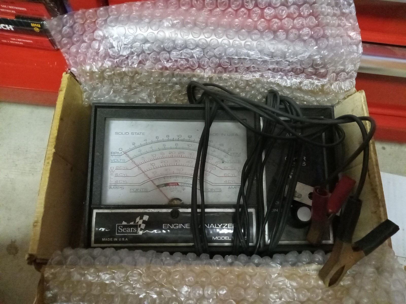 Vintage sears engine analyzer 12 volt model no. 161.2161 ( 28 2161) Untested