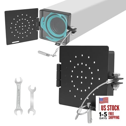 RV bumper end caps, 4" square, two-pack of metal camper bumper caps with vents