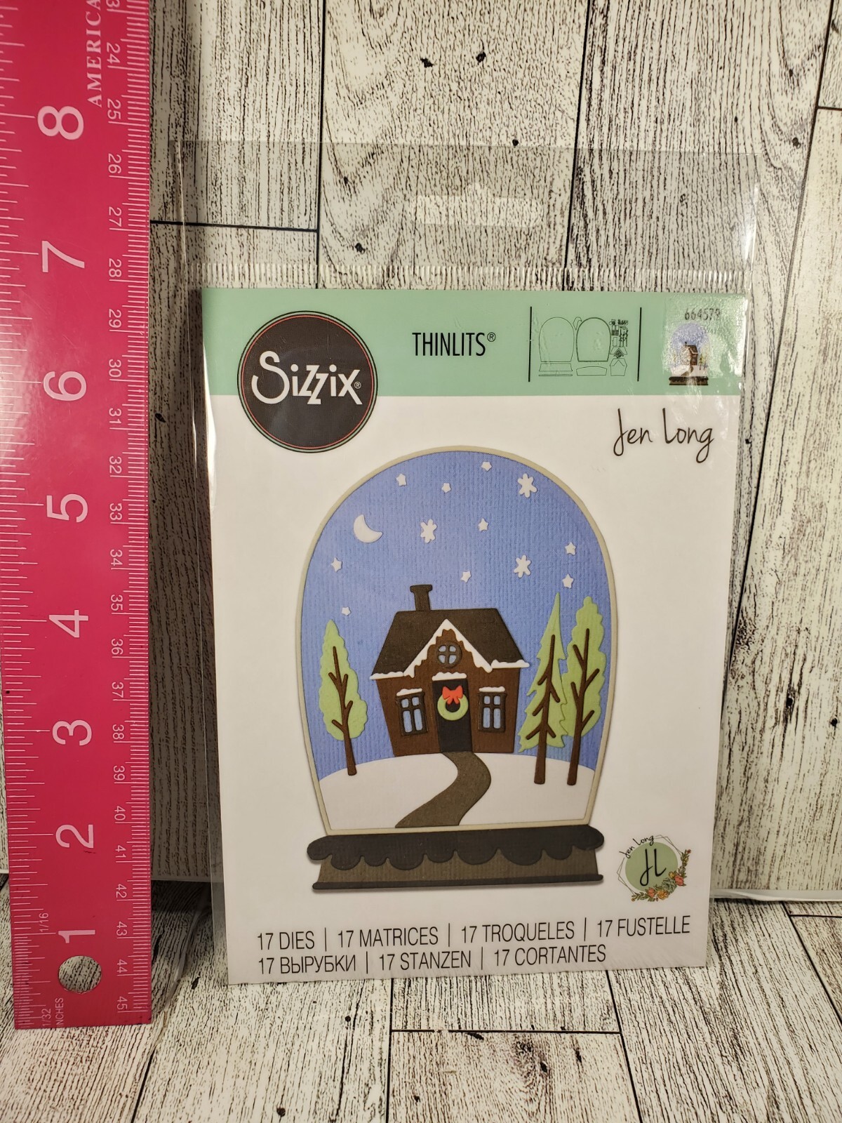 SI1 Sizzix Thinlits Jen Long Christmas Bell Jar Diorama 17 pc die set new