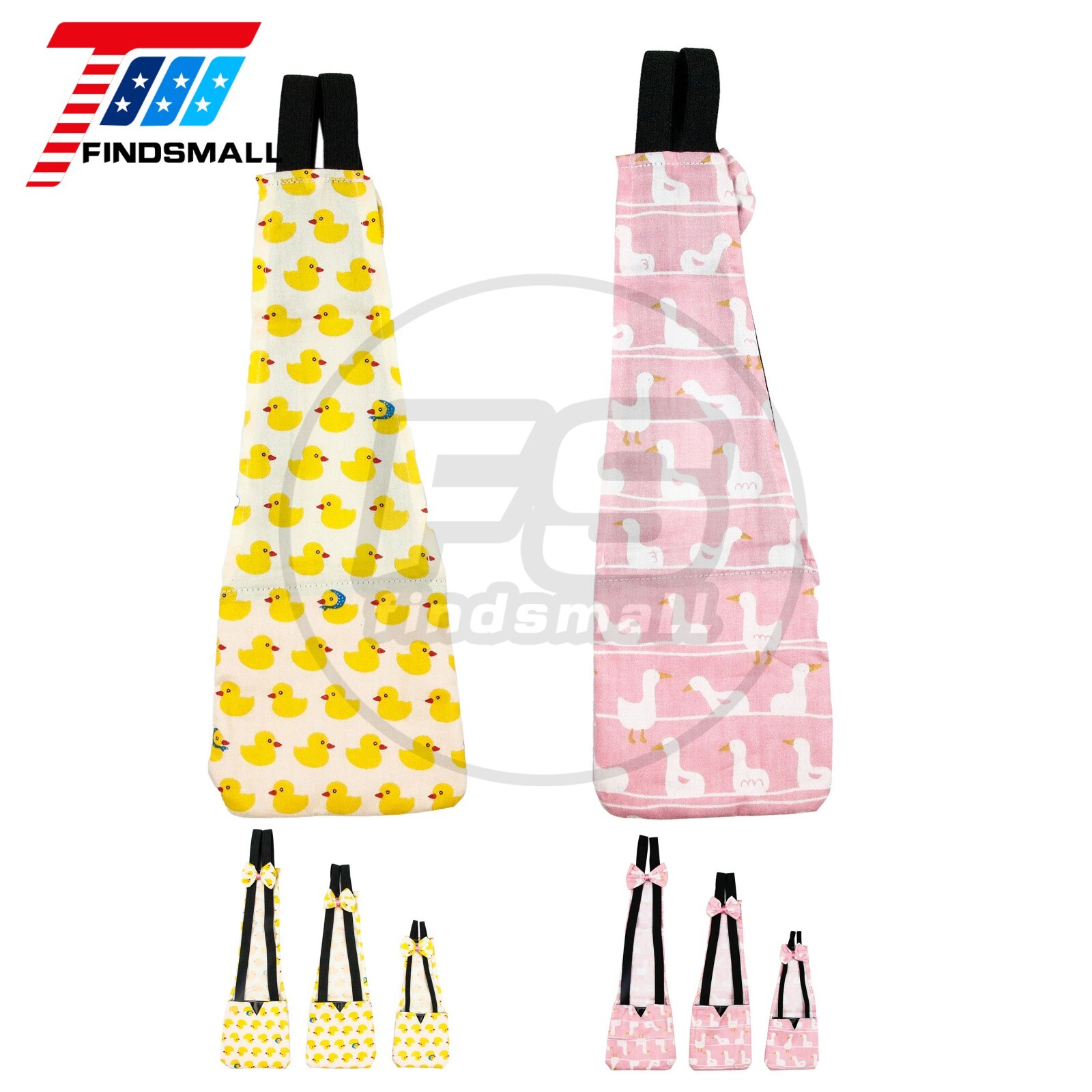 3 Sizes Black Elastic Cloth Diaper Wearable Poultry for Pet Goose/Duck/Chicken