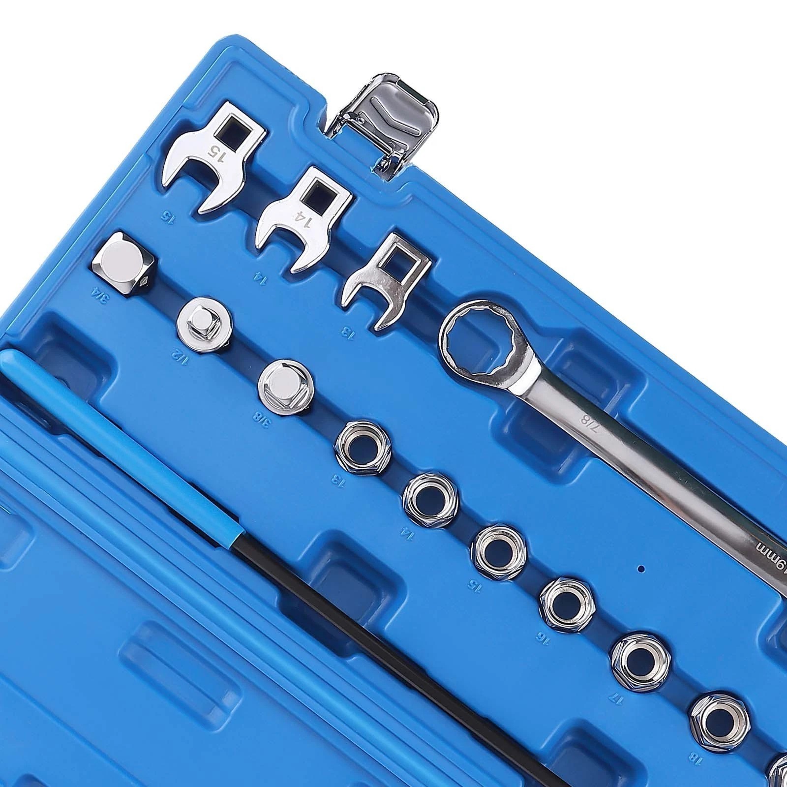 15PCS Universal Professional Ratcheting Serpentine Belt Tensioner Tool Set