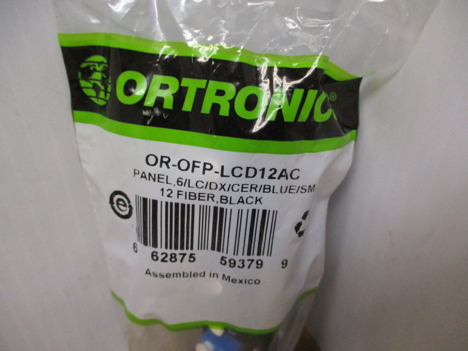 Ortronics 6 LC Duplex Singlemode Fiber Optic Adapter Panel OR-OFP-LCD12AC
