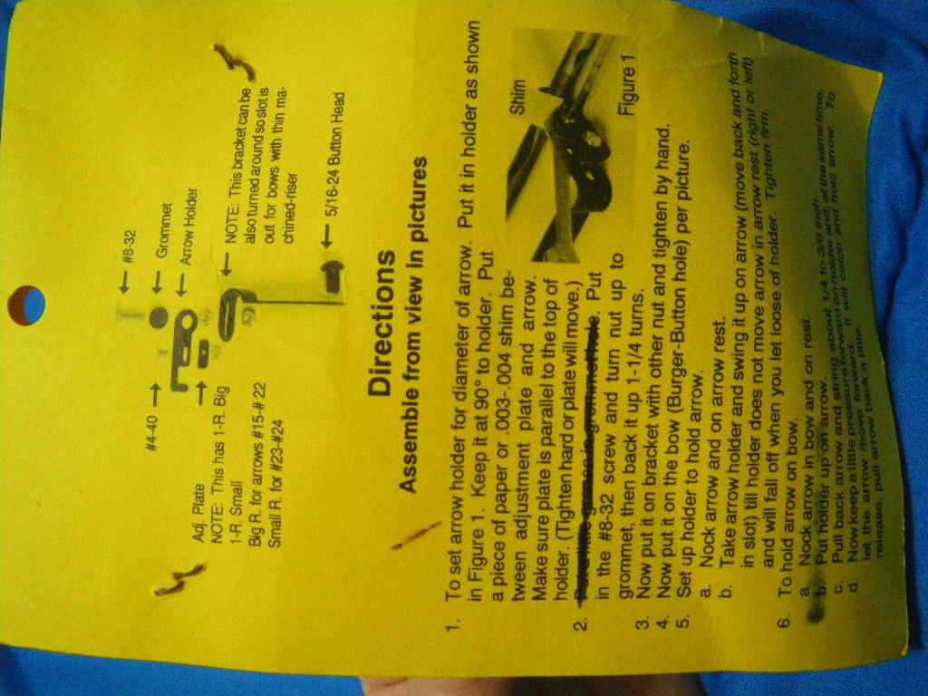 Archery Nock N Lock Arrow Holder Left or Right Hand Bows