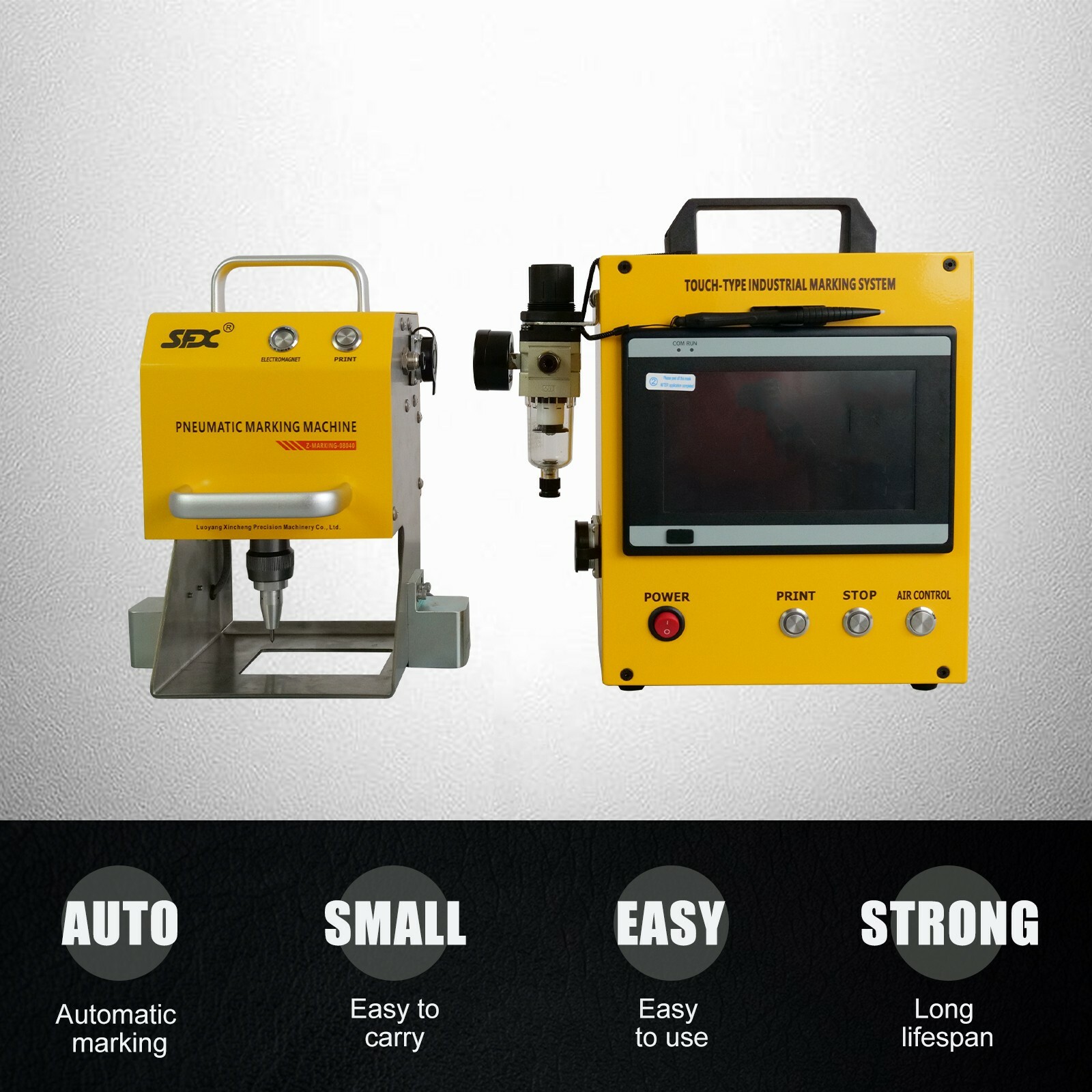 US Demo Pneumatic Dot Peen Marking Machine for Vin Code Chassis Number Printer