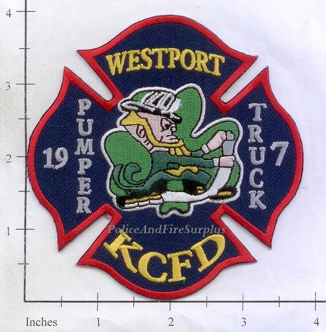 Missouri - Kansas City Pumper 19 Truck 7 MO Fire Dept Patch - Fighting Irish