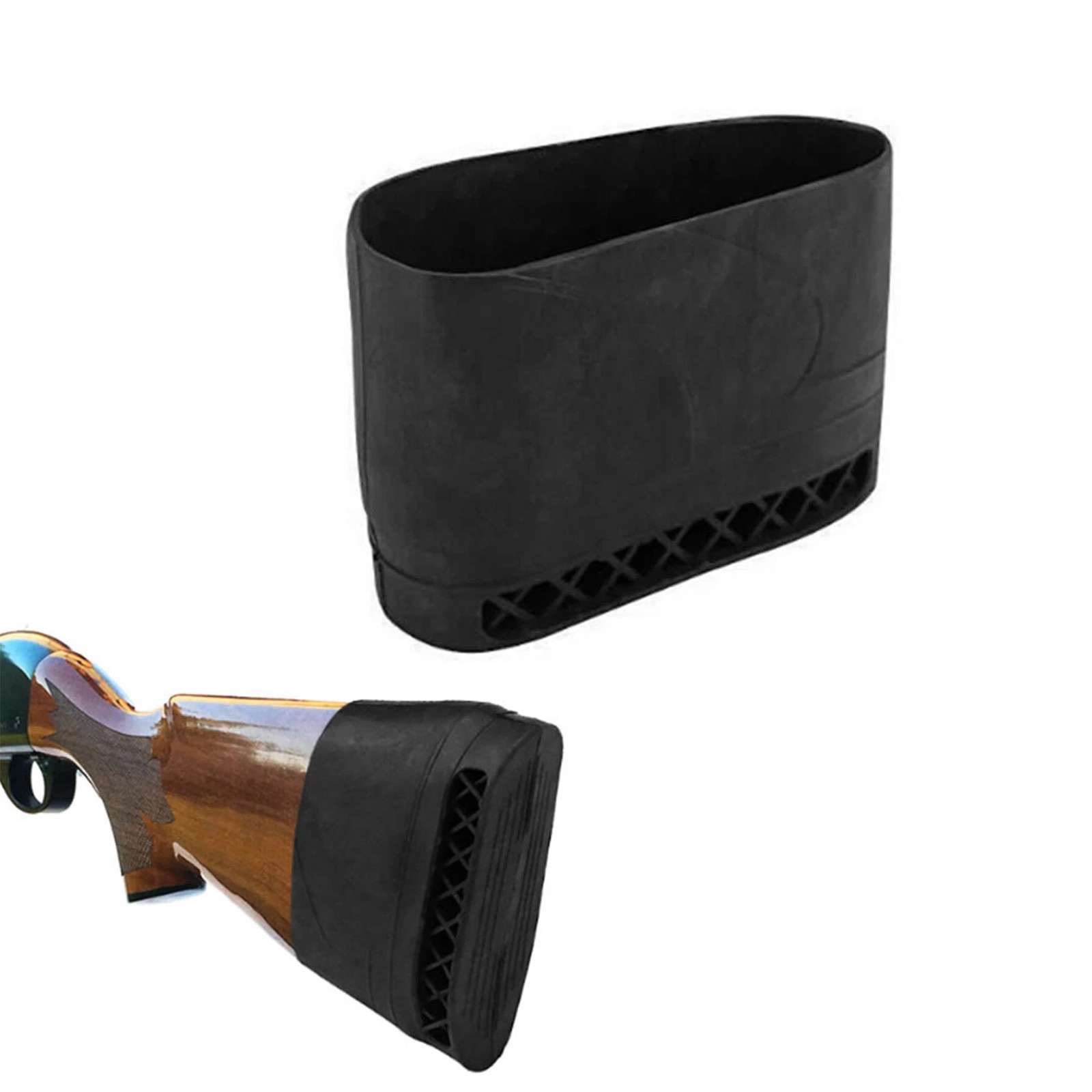 Slip on Recoil Pad Rifle Shotgun Gun Rubber Buttstock Sleeve Extension Buttpad