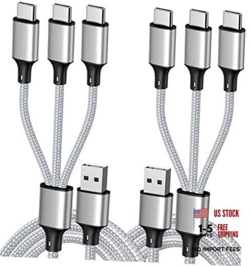 Multi Charging Cable, USB C Splitter Cable, 3 in 1 Fast Charging Cord with 3