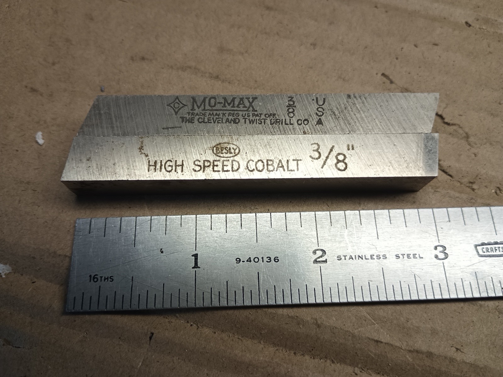 2 Pieces Besly Mo-Max Cobalt Lathe Bit Cutter  3/8" Shank 3" Length USA C4
