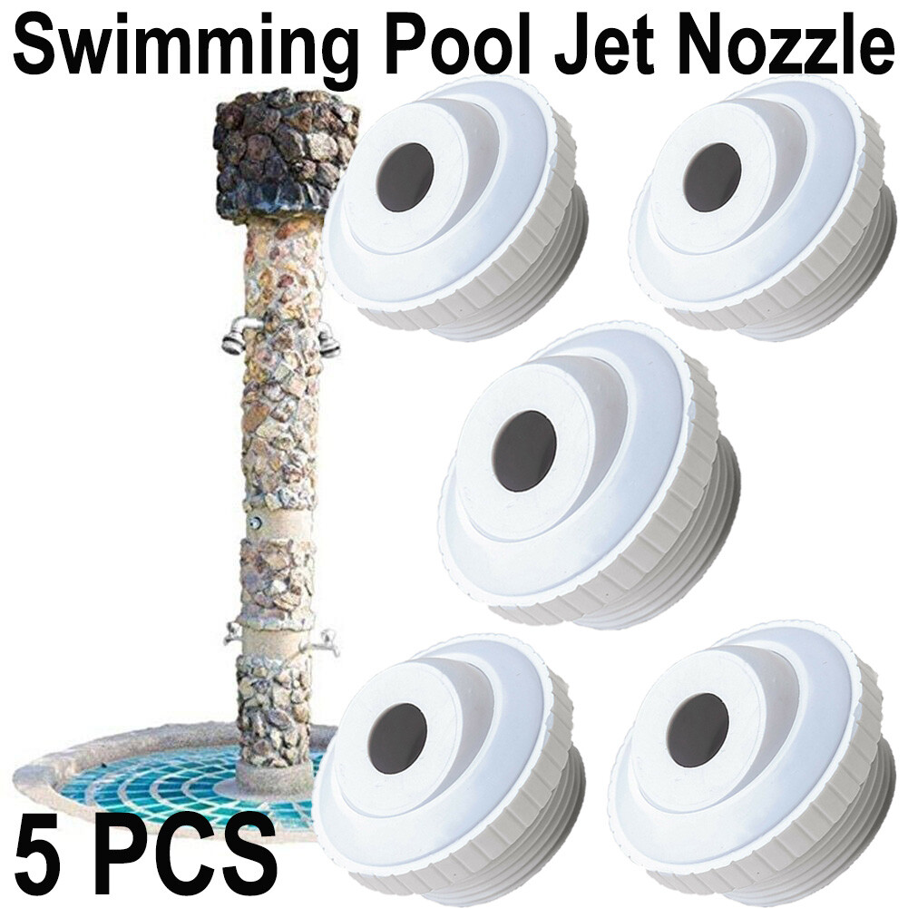 5 PCS Pool Spa Eyeball Jet Slotted Opening Nozzle 1.5" Threaded Adjustable Angle