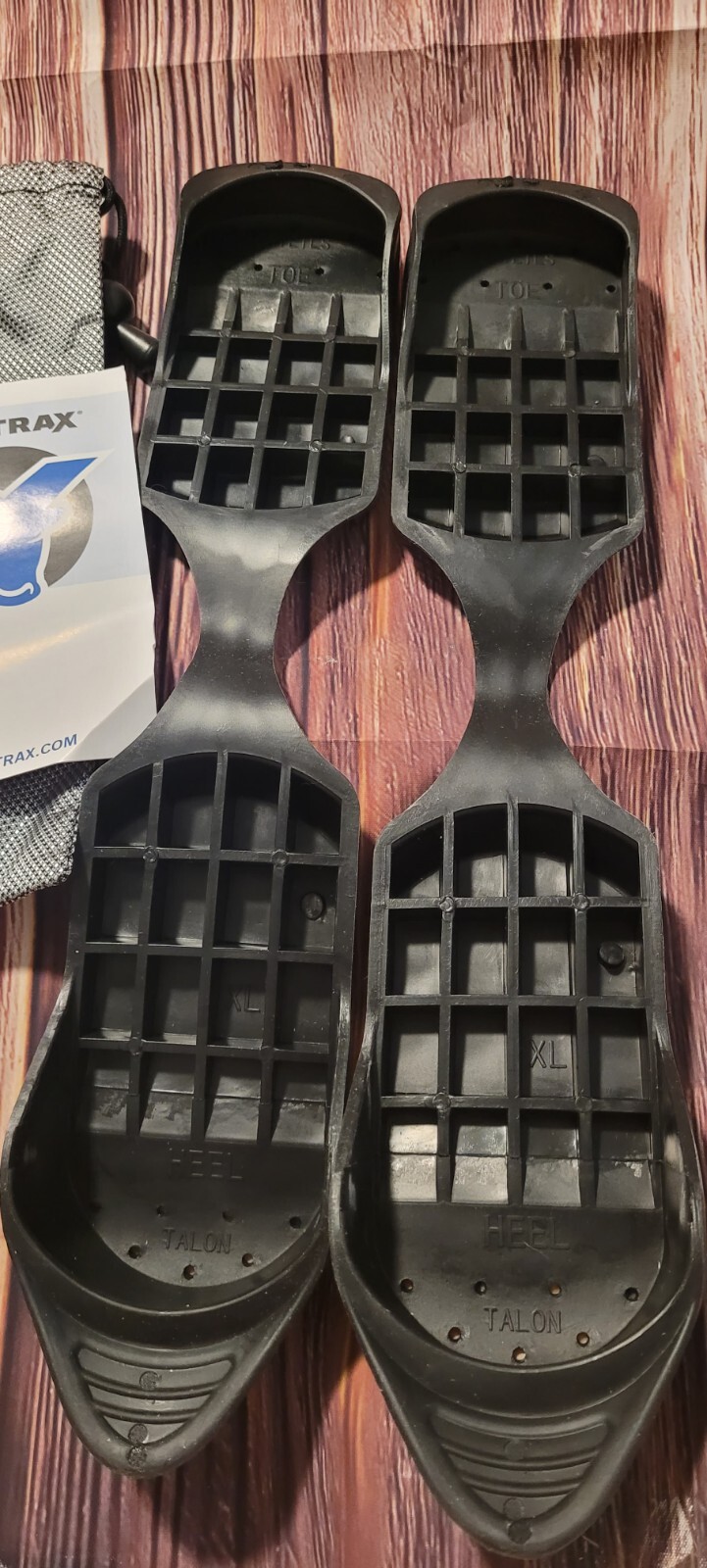 Yaktrax Ski Trak XL LN EUC Enhanced Traction And Boot Protection Rocker Sole Bag