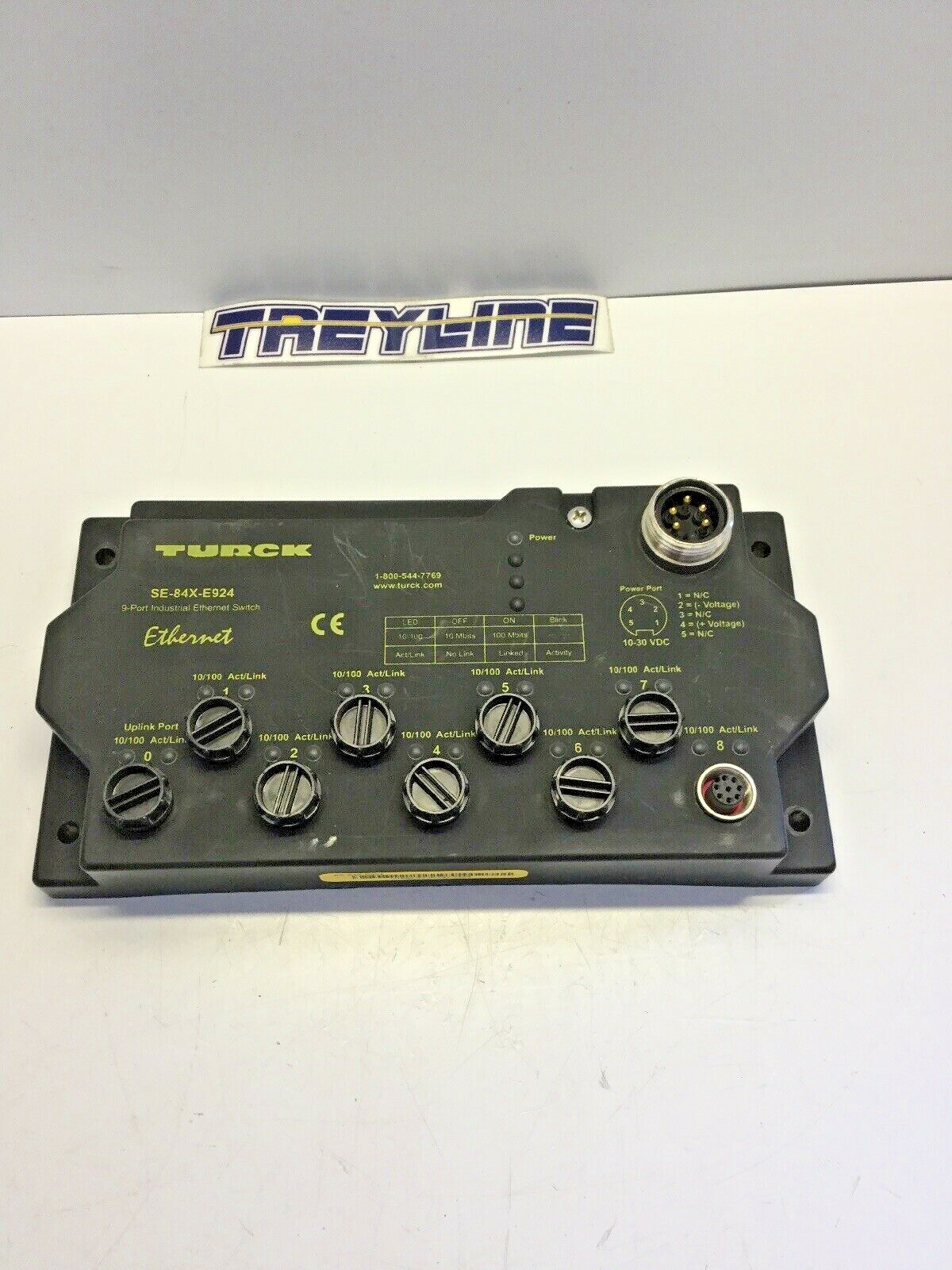 NEW, TURCK, SE-84X-E924, 9-PORT INDUSTRIAL ETHERNET SWITCH. (3D-3)