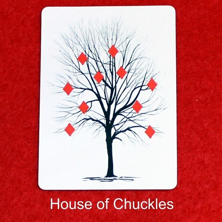 Tree #2, Bicycle Printed Gaff Card, Blue