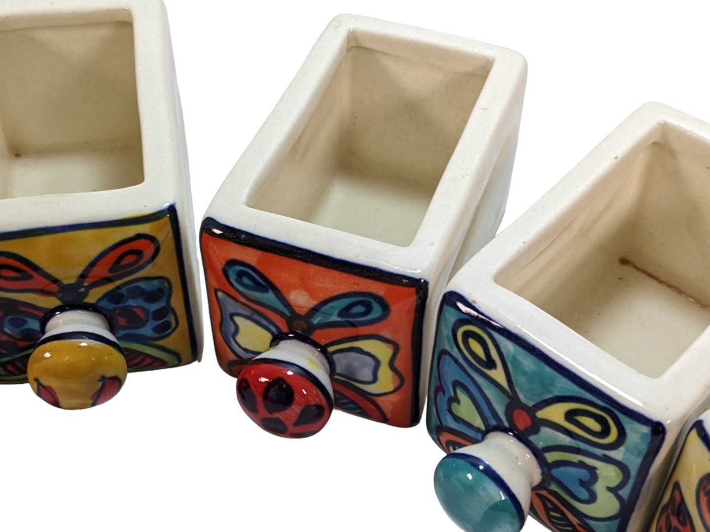 Replacement Hand Painted Ceramic Drawer Od - 95mmx55mm Fair Trade