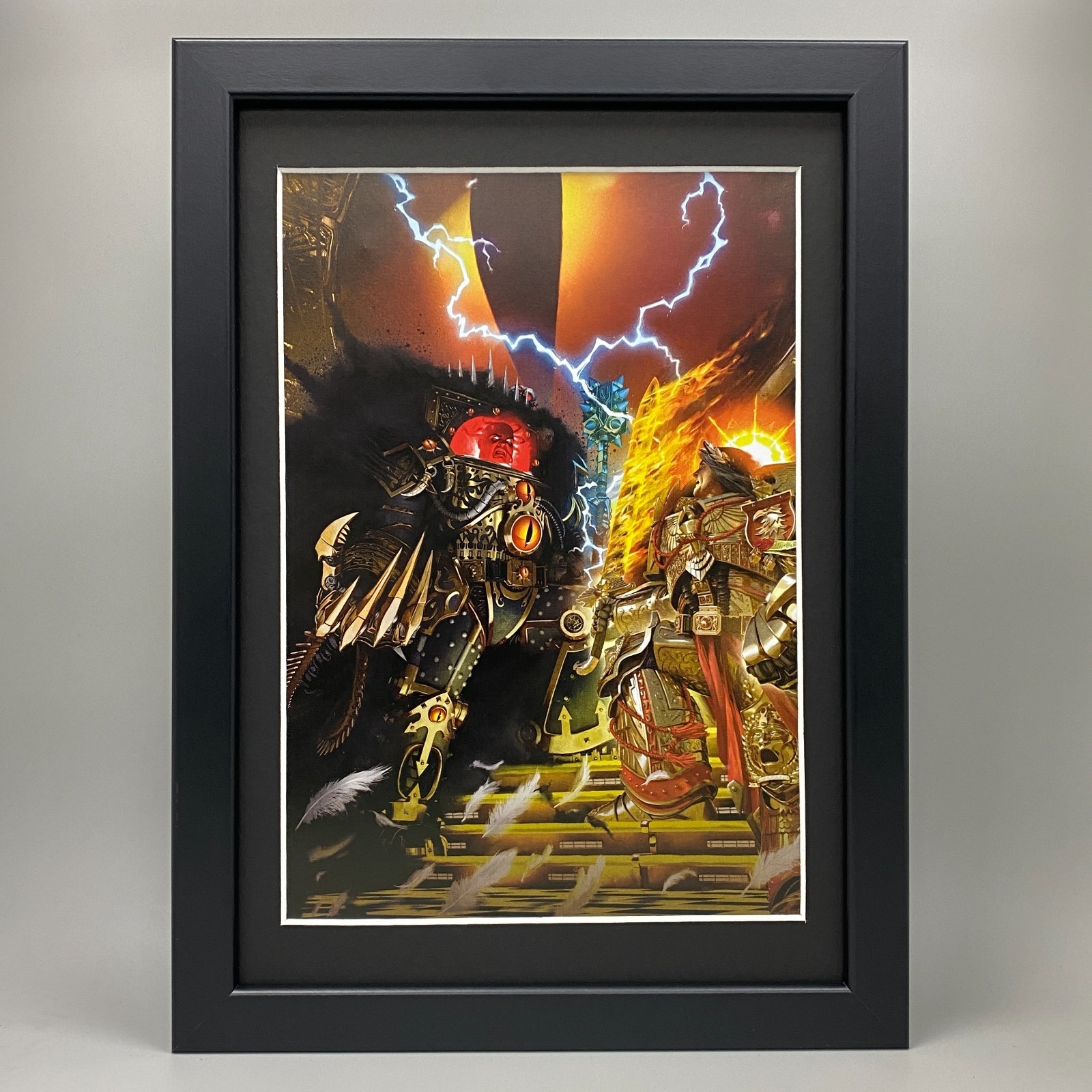 HORUS VS EMPEROR FRAMED ART HORUS HERESY FINAL BATTLE WARHAMMER 40K 40,000