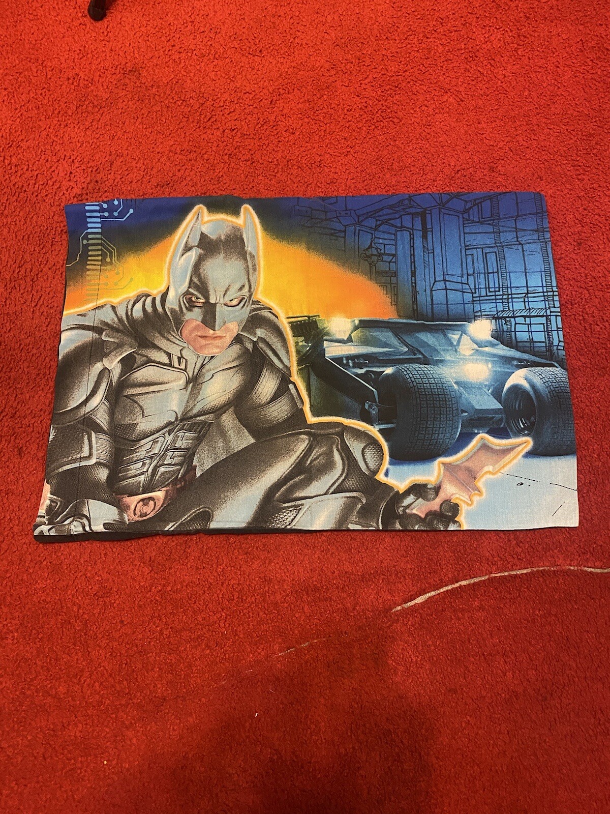 Vintage Batman Dark Knight 2008 Double-Sided Standard Pillowcase Batmobile Soft