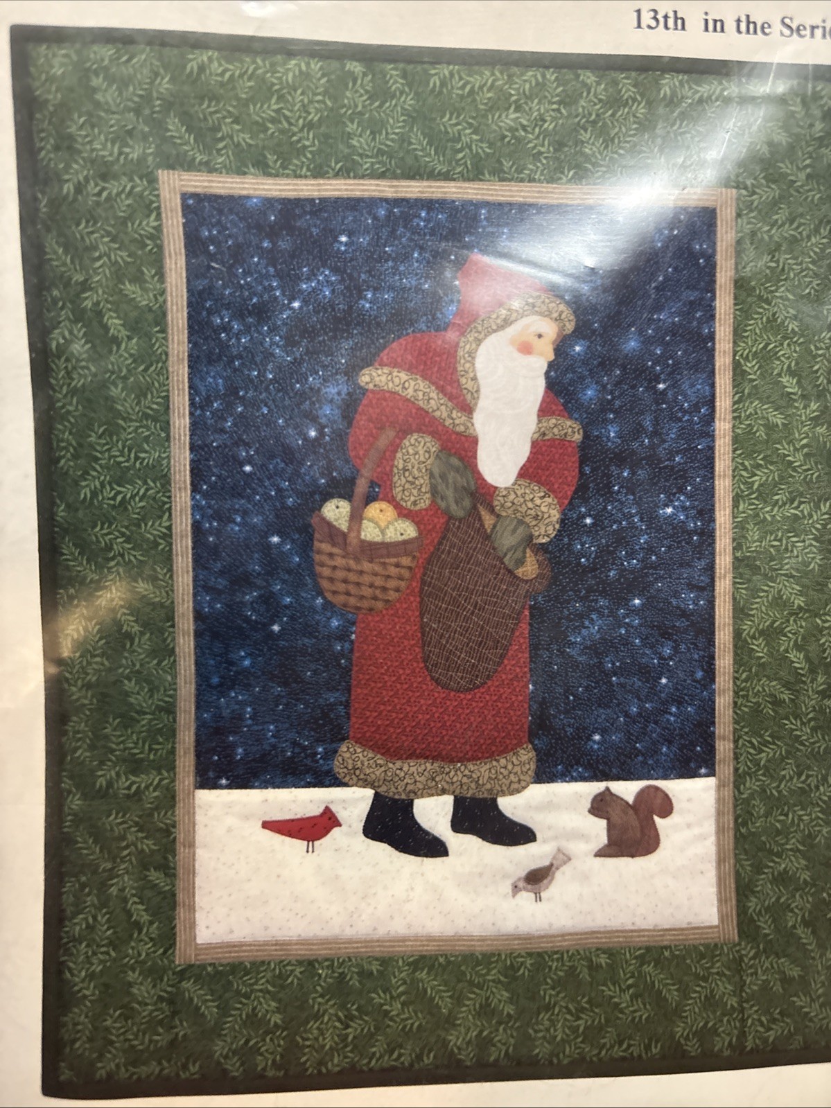 Vintage Country Appliques Patterns Sant's Woodland Visit Olde Santa Series 1998