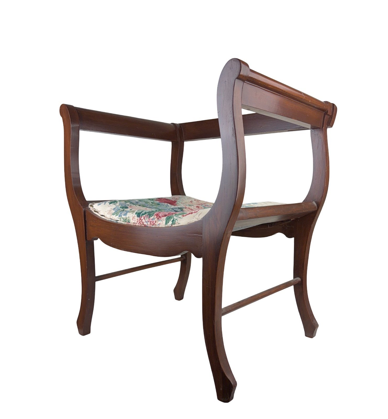 Antique Mahogany Bustle or Dressing Chair