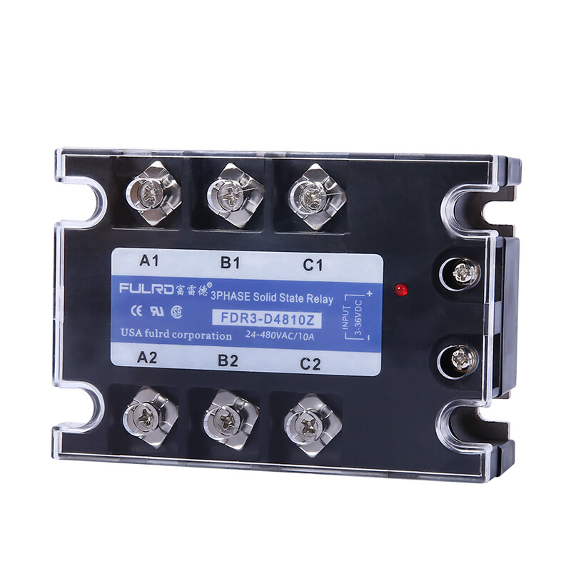 FULRD Three-phase solid state relay FDR3-D4810Z 10A DC-AC 24-480VAC 3-36VDC