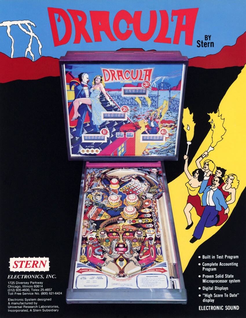 1979 Stern Dracula Pinball Machine Maintenance Super Kit