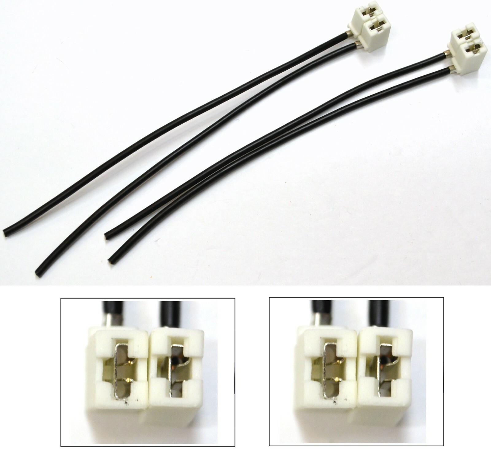 Wire Pigtail Female Ceramic H11B Two Harness Head Light Bulb Low Beam Connector