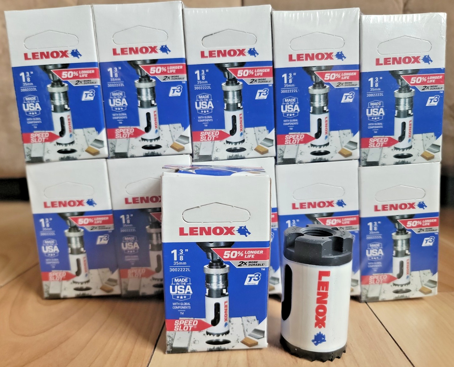 (1 PC) LENOX T3 Hole Saw 1-3/8" Inch Bi Metal Speed Slot 35mm 3002222L USA - NEW