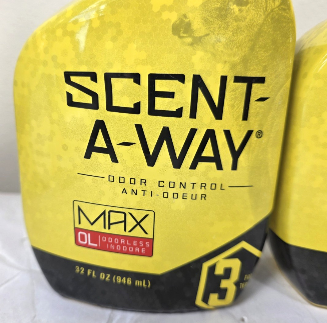 Scent-A-Way MAX Odorless Spray Scent Eliminator Cover Scent 32oz 2 Pack