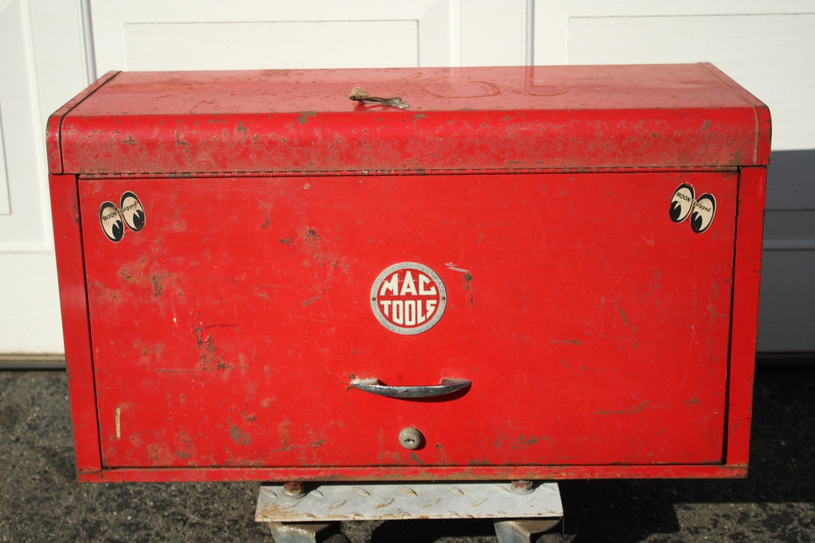 Vintage MAC Tools 5 Drawer Top Chest Toolbox w/ Key USA Moon Equipped Patina