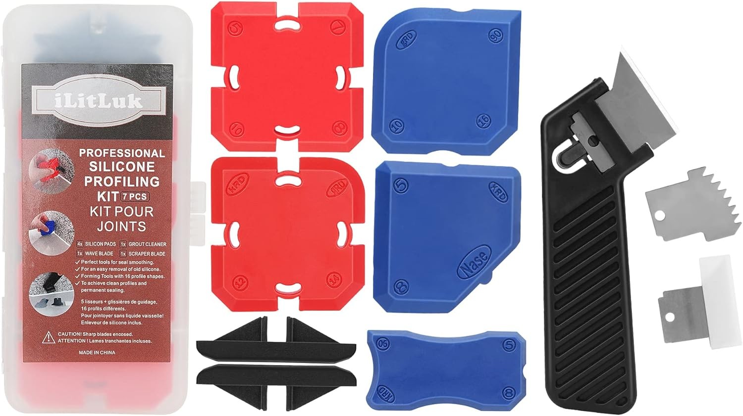 Caulking Tool Kit Silicone Sealant Finishing Tool Set Silicone Profiling Kit